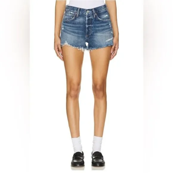 AGOLDE Parker denim shorts in dark wash - Picture 8 of 15